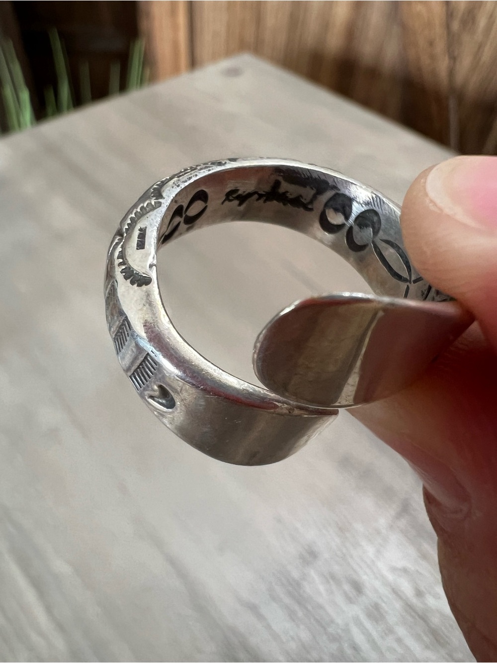 Native Ray Adaki Sterling Silver Ring Sz8.5 - Picture 4 of 6